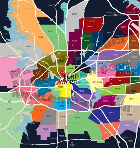 Fort Worth Code Map Zip Code Mapped
