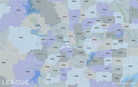 Fort Worth Zip Code Map Burt Ladner Real Estate