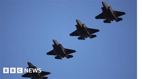 Four Raf F 35 Fighter Jets Land In Uk