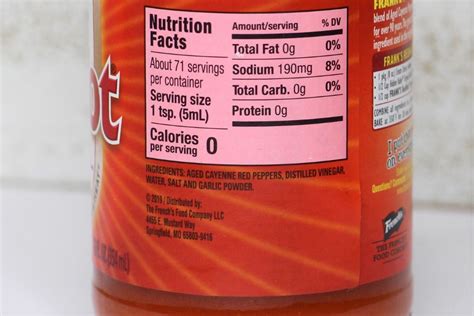 Franks Hot Sauce Ingredients