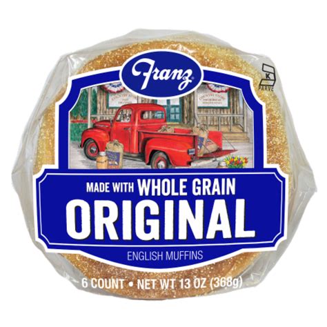Franz Whole Grain Original English Muffins 6 Ct 13 Oz Ralphs