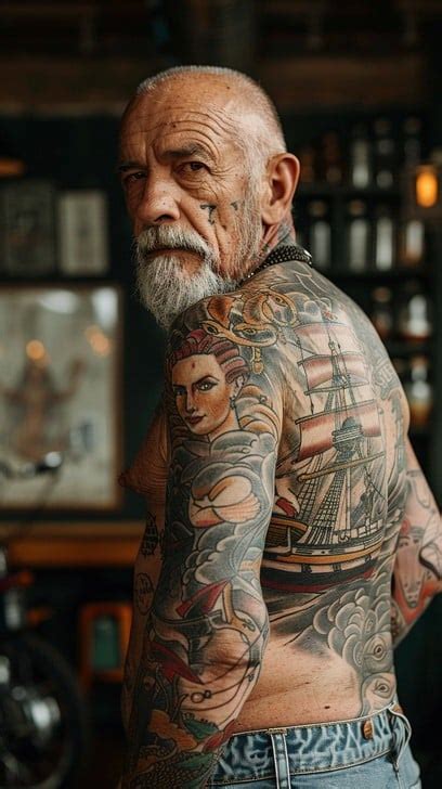 Free Inked Senior Portrait Image Elderly Tattoos Portrait Free Inked Senior Portrait Image Elderly Tattoos Portrait