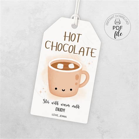 Free Printable Hot Chocolate Gift Tags
