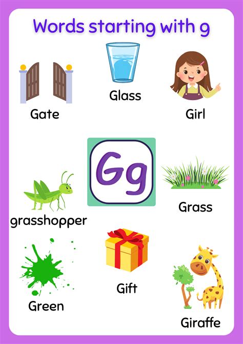 Free Printable Words That Start With G Worksheet About Preschool Free Printable Words That Start With G Worksheet About Preschool
