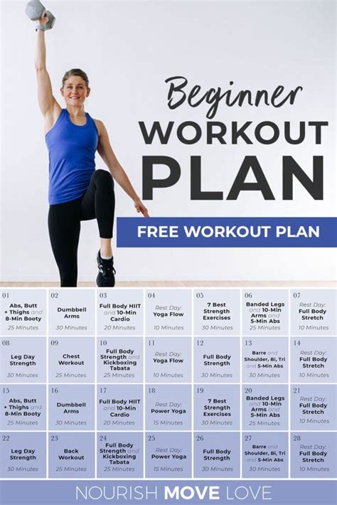 Free Printable Workout Plans For Beginners Start Now Printables For