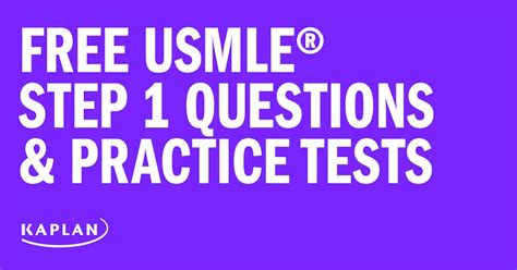 Free Usmle Step 1 Questions Amp Practice Tests Kaplan Test Prep