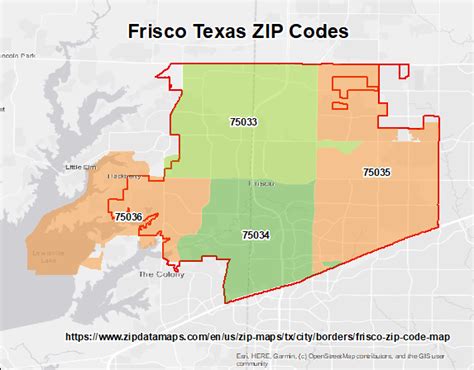 Frisco Texas Zip Code Map Frisco Zip Codes