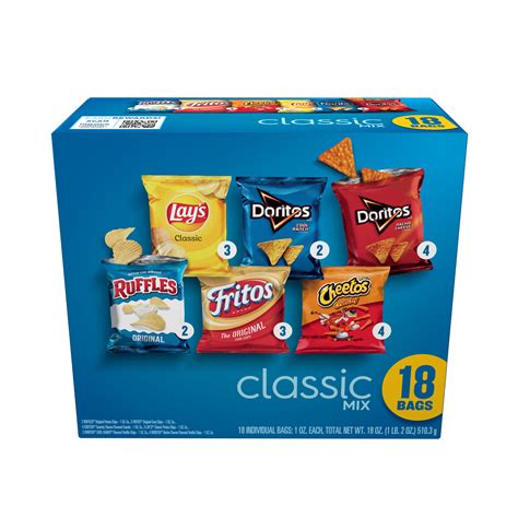 Frito Lay Snacks Classic Mix Variety Pack 1 Oz 18 Count Shoprite