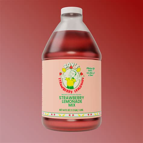Fruit Gallon Homemade Lemonade Roy S Fresh Strawberry Lemonade Mix Jug 1 2 Gal Roy S Fresh