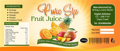 Fruit Juice Sticker Label Etsy