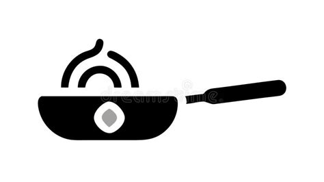 Frying Pan Icon Outline Vector Cooking Graphic Element Symbol Design