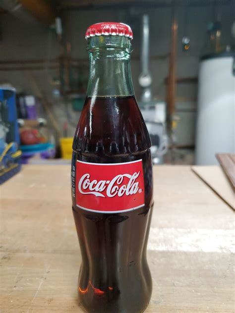 Full 8 Oz Coca Cola Classic Glass Bottle No Chips Or Cracks