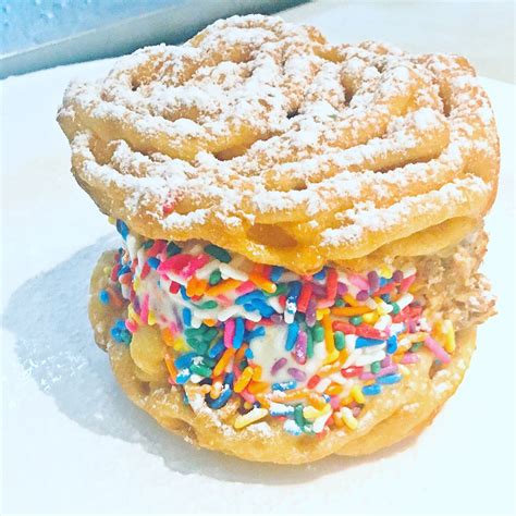 Funnel Cake Ice Cream Sandwich
