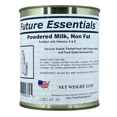 Future Essentials Canned Powdered Non Fat Milk