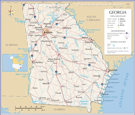 Ga States Highway Maps