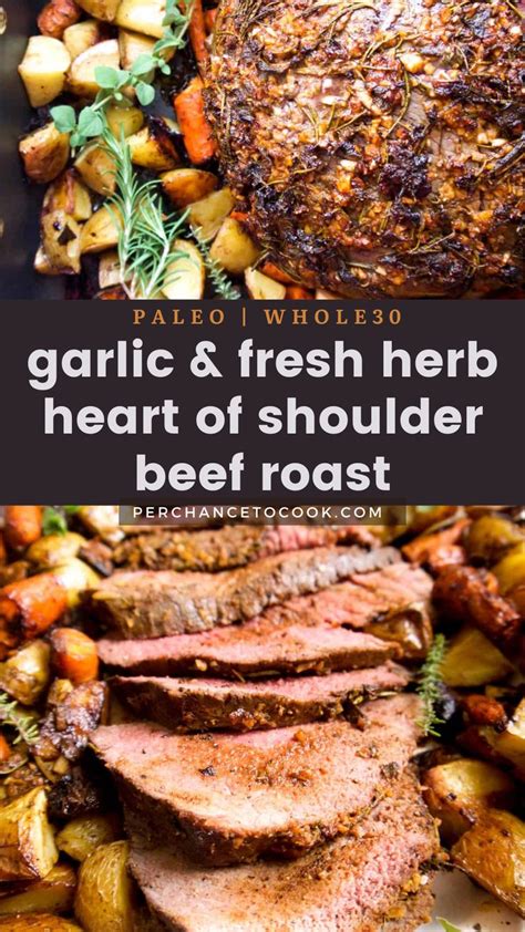 Garlic And Fresh Herb Beef Clod Heart Of Shoulder Roast