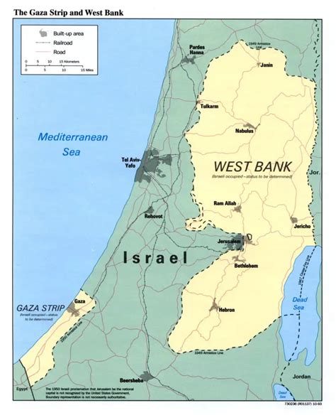 Gaza And The West Bank Map
