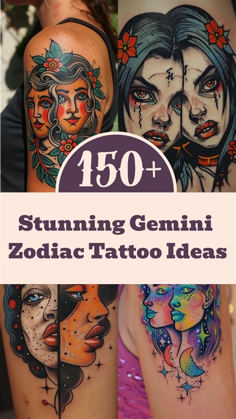 Gemini Zodiac Tattoo Designs Zodiac Traits Explained