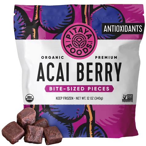 Get Pitaya Organic Acai Berry Bite Sized Pieces Packs Frozen 14 Oz