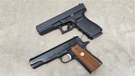 Glock 21 Vs 1911 Asp 45 Pistol Silencer Bowers Group