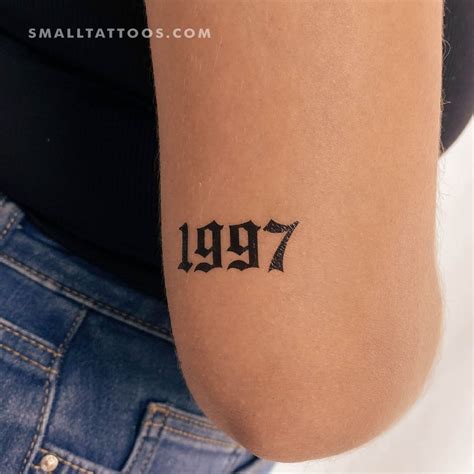 Gothic Amp Quot 1997 Amp Quot Birth Year Temporary Tattoo Located On Gothic Amp Quot 1997 Amp Quot Birth Year Temporary Tattoo Located On