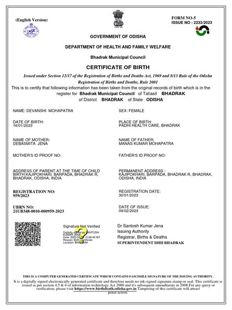 Government Shutdown Birth Certificate