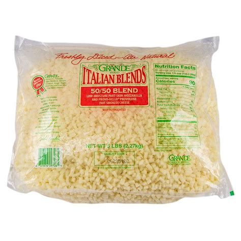 Grande Diced Mozzarella Provolone Cheese Blend 5Lb Grande Diced Mozzarella Provolone Cheese Blend 5Lb