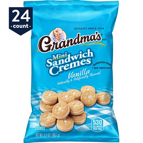 Grandma S Mini Vanilla Creme Sandwich Cookies Shop Cookies At H E B Grandma S Mini Vanilla Creme Sandwich Cookies Shop Cookies At H E B