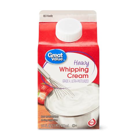 Great Value Heavy Whipping Cream, 16 Oz, 45% Off
