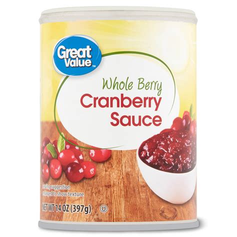 Great Value Whole Berry Cranberry Sauce 14 Oz
