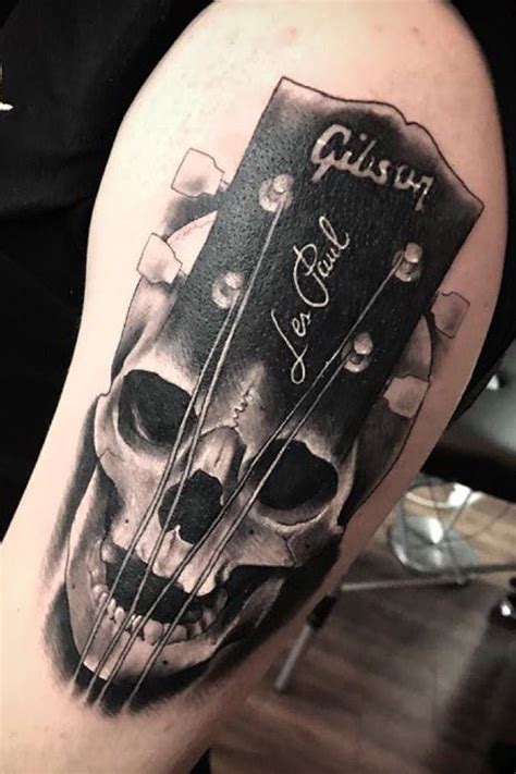 Guitar Skull Tattoo Designs