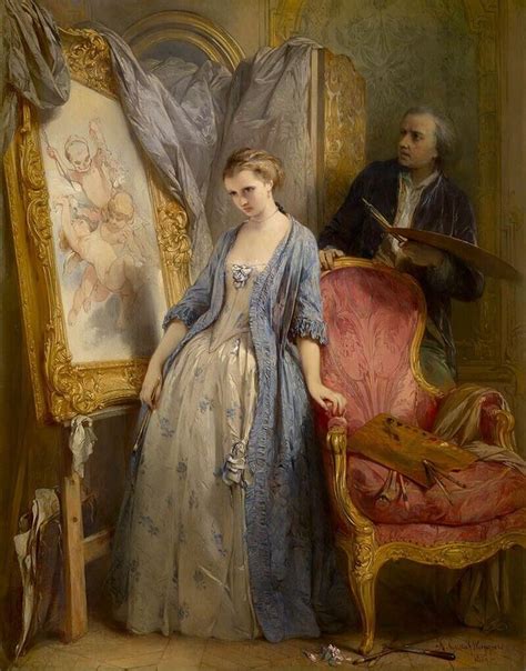 Gustave Wappers Young Paintress In Reverie Viktorianische Kunst