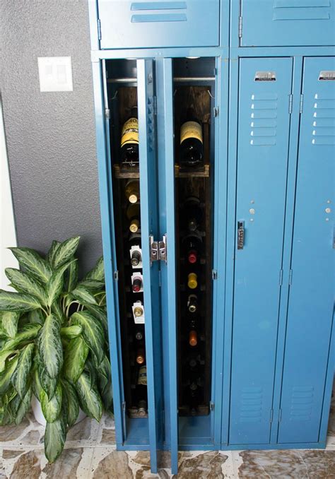 Gym Locker Turned Diy Wine Locker Design Improvised