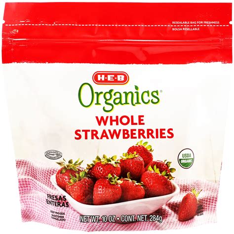 H E B Organics Frozen Whole Strawberries 10 Oz Central Market Really Into Food H E B Organics Frozen Whole Strawberries 10 Oz Central Market Really Into Food