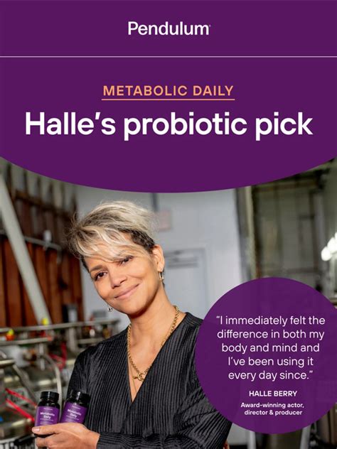Halle Berry Talks About Pendulum Therapeutics Probiotic Supplements