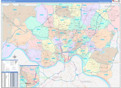 Hamilton County Ohio Zip Code Map