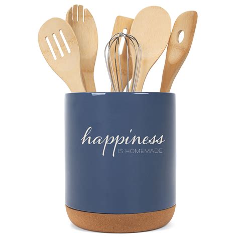 Happiness Is Homemade Personalized Bamboo Utensil Holder Walmart Com