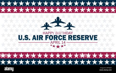 Happy Birthday Us Air Force Reserve Wallpaper With Shapes And