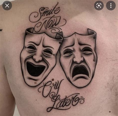 Happy Sad Mask Tattoo Designs