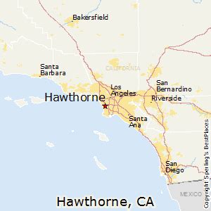 Hawthorne California Map