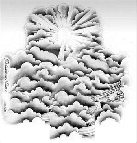 Heaven Cloud Tattoo Designs