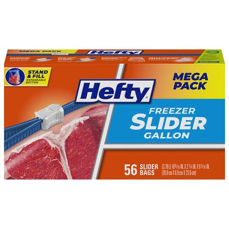 Hefty Freezer Gallon Slider Bags 25 Count Hefty Freezer Gallon Slider Bags 25 Count