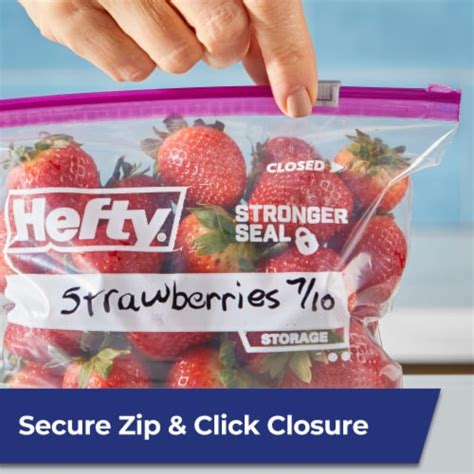 Hefty Slider Half Gallon Food Storage Bags 32 Ct Kroger
