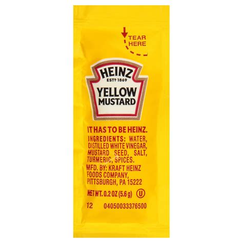 Heinz Mustard Packets