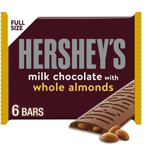 Hersheys Milk Chocolate With Whole Almonds King Size Candy Bar 2 6 Oz Randalls