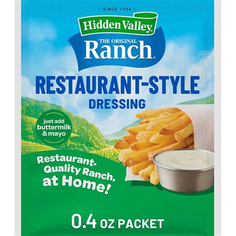 Hidden Valley The Original Ranch Restaurant Style Dressing Packet Same Day Delivery Bristol Farms