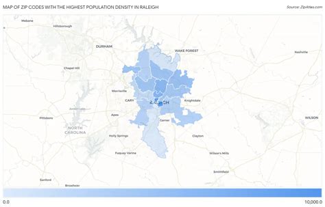 Highest Population Density In Raleigh By Zip Code In 2026 Zip Atlas