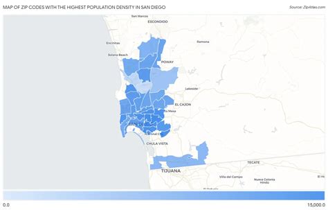 Highest Population Density In San Diego By Zip Code In 2026 Zip Atlas