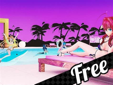 Highschool Dxd Hero Pool Stage Mmd Model Free Vr Ar Low Poly 3D