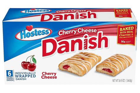 Hostess Cream Cheese Cherry Danish Pastries Bakery Fresh 36 Count